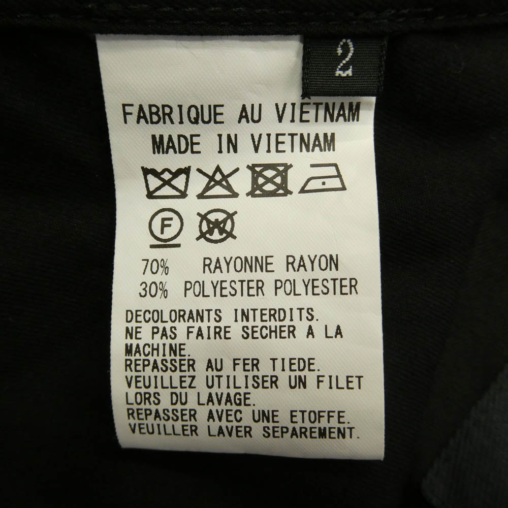 Yohji Yamamoto ヨウジヤマモト UL-B04-200 S'YTE サイト RAYON TWILL LONG SHIRT レーヨンツイル ロング シャツ ブラック系 2【中古】
