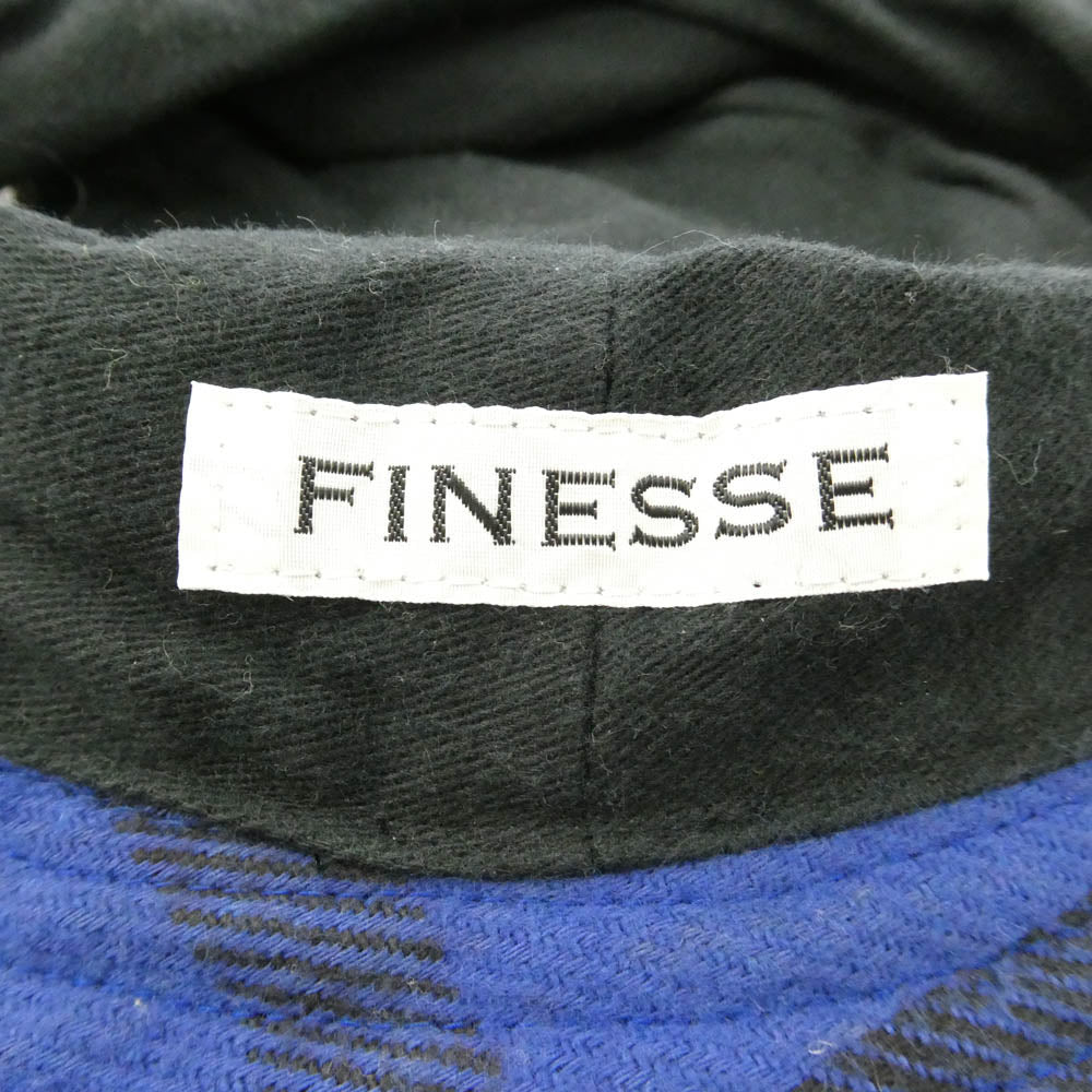 GOODENOUGH グッドイナフ × FINESSE Archive SAFARI HAT フィネス アーカイブ チェック サファリ ハット 帽子 ブルー系【中古】