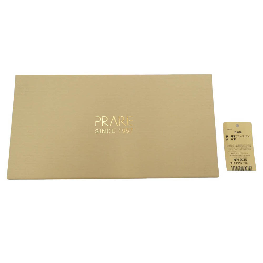 プレリー ギンザ NP12030 CORDOVAN 1957 Round Zipper Long Wallet コードバン ラウンド ファスナー 長財布 ダークブラウン系 02【新古品】【未使用】【中古】