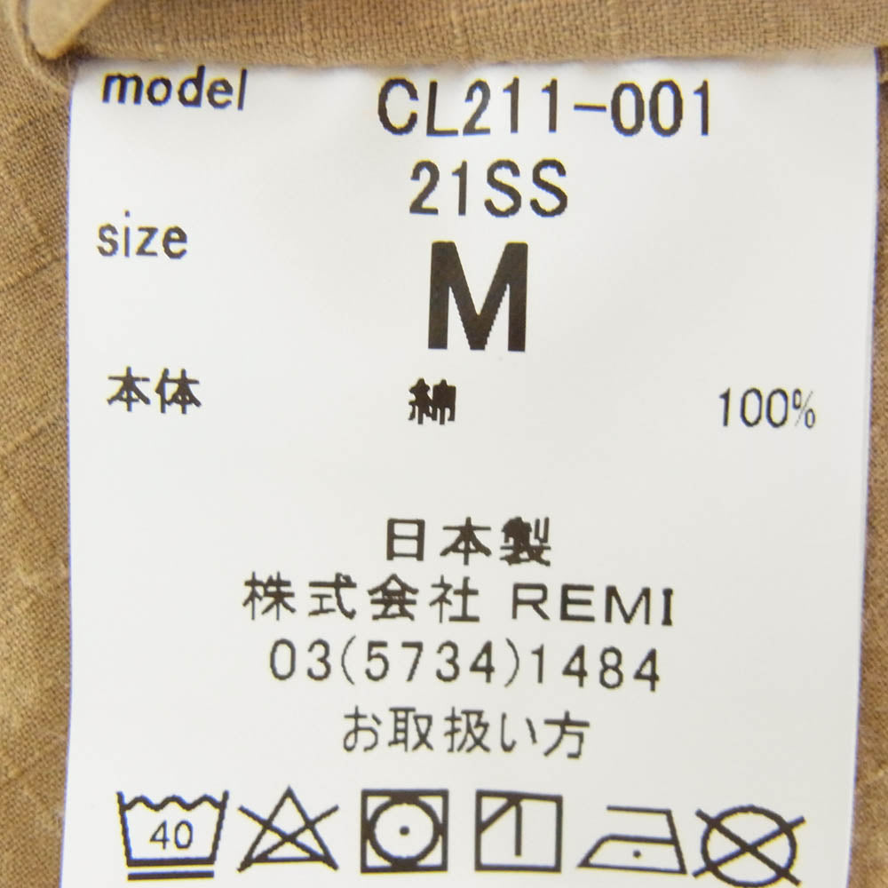 キャルオーライン CL211-001 SMOCK JACKET スモック プルオーバー ジャケット ブラウン系 M【中古】
