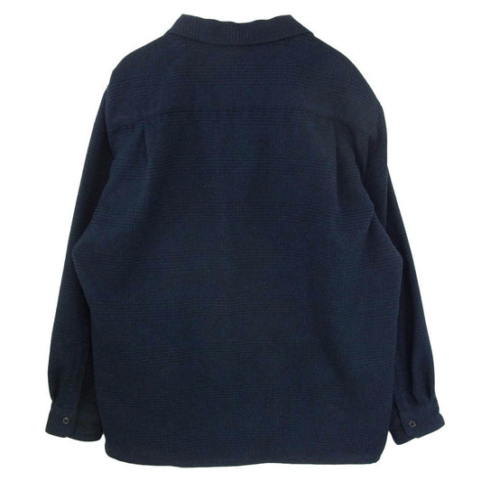 WTAPS ダブルタップス 25AW 252WVDT-SHM03 CRUMB LS POLY TWEED TEXTILE クラム LS ポリ ツイード テキスタイル 長袖 シャツ ネイビー系 X03【美品】【中古】