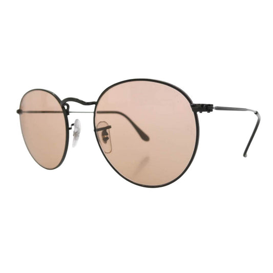 Ray-Ban レイバン RB3447 ROUND METAL ラウンドメタル アイウェア サングラス ブラウン 50□21-145 ブラック系【中古】