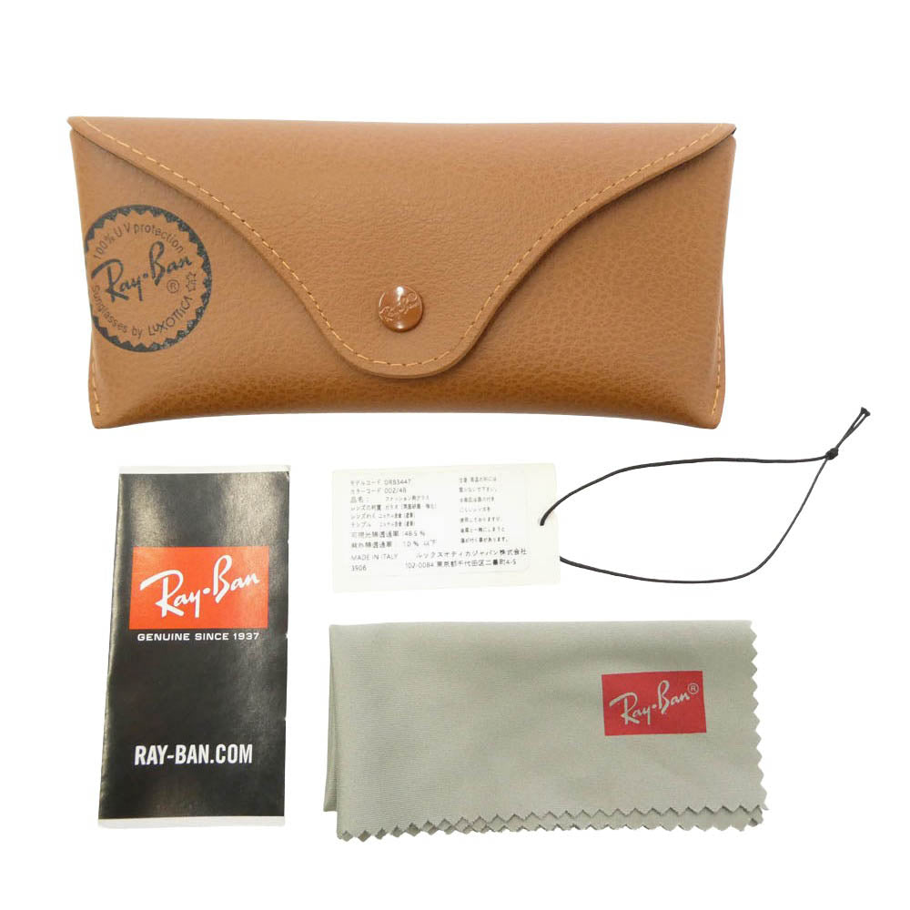 Ray-Ban レイバン RB3447 ROUND METAL ラウンドメタル アイウェア サングラス ブラウン 50□21-145 ブラック系【中古】