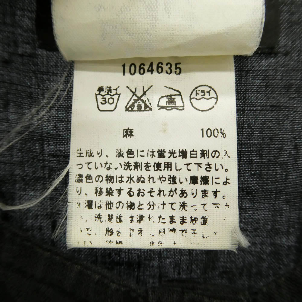agnes b. アニエスベー 1064635 リネン スナップボタン ワンピース ブラック系 サイズ表記なし【中古】