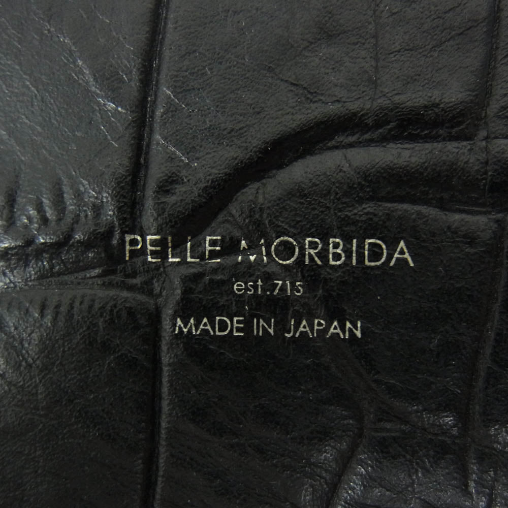 PELLE MORBIDA ペッレモルビダ Maiden Voyage メイデン ヴォヤージュ 型押し レザー トート バッグ ブラック系【中古】