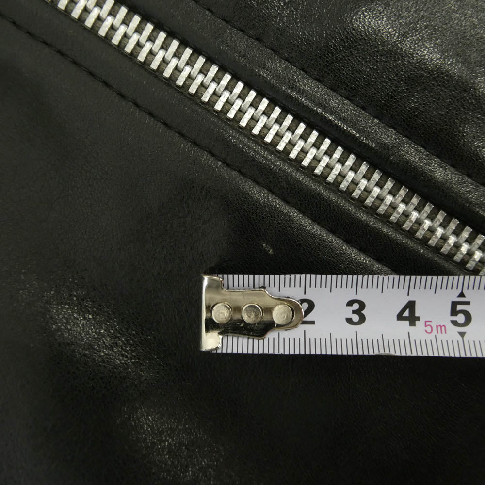 ADDICT CLOTHES アディクトクローズ AD-01 HORSEHIDE SINGLE RIDERS LEATHER JACKET ホースハイド シングル ライダース レザー ジャケット ブラック系 38【中古】