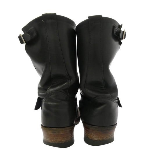 RED WING レッドウィング 2268 08年製 USA製 ソールカスタム スチールトゥ ENGINEER BOOTS エンジニア ブーツ ブラック系 9.5【中古】