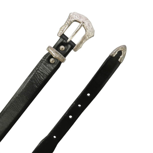 TOGA トーガ VIRILIS Metal buckle belt ヴィリリース メタル バックル レザー ベルト ブラック系【中古】