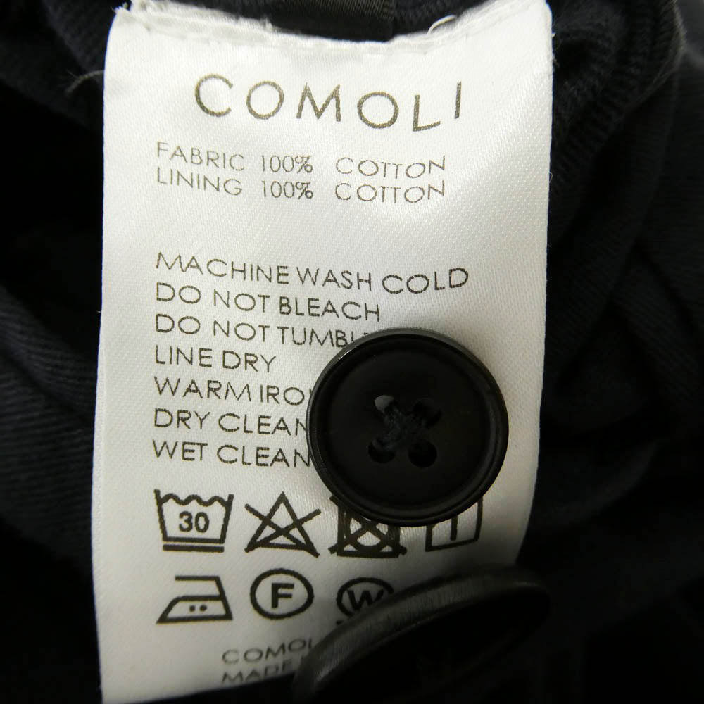 COMOLI コモリ 24AW A03-04001 製品染め BAL COLLAR COAT バルカラー コート ブラック系 3【中古】
