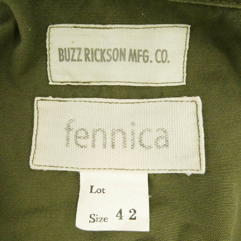 Buzz Rickson's バズリクソンズ BEAMS ビームス BR14381FE × BEAMS fennica ビームス フェニカ Jungle Fatigue Tropical Jacket ジャングルファティーグ ジャケット モスグリーン系 42【中古】