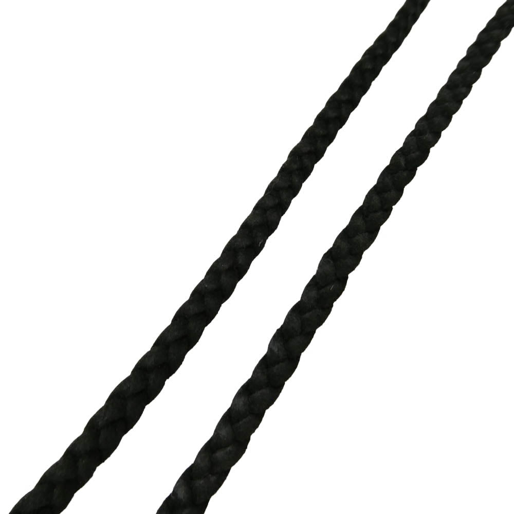 CHROME HEARTS クロムハーツ(原本無) LEATHER BRAID リップアンドタン レザーブレード ネックレス ブラック系 シルバー系【中古】