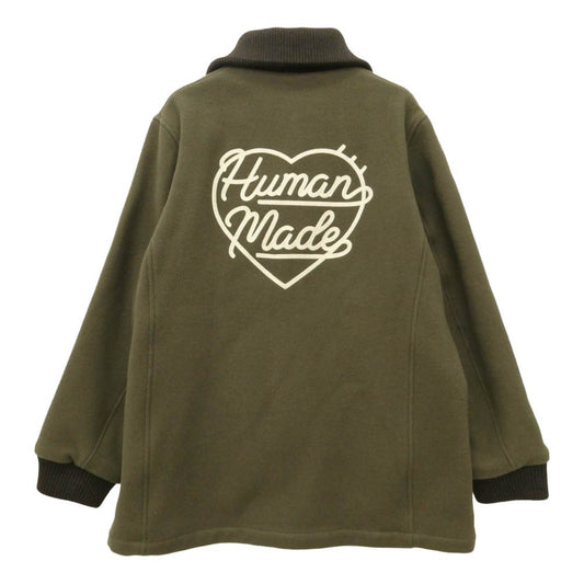 HUMAN MADE ヒューマンメイド 25AW HM30JK029 Donkey Coat Olivedrab ウールメルトン ドンキー コート ロゴ刺繍 ジャケット ブルゾン カーキ系 XL【中古】