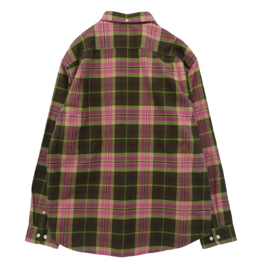 Supreme シュプリーム 25AW Plaid Flannel Shirt ロゴ プレイド チェック フランネル ボタンダウン ネルシャツ 長袖 シャツ マルチカラー系 L【中古】