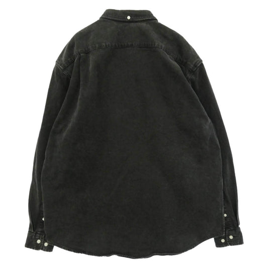 Supreme シュプリーム 25SS Small Box Denim Shirt スモールボックス デニム 長袖 ボタンダウン シャツ ブラック系 L【中古】