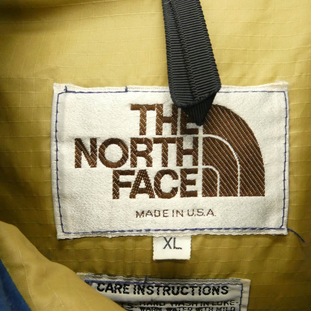 THE NORTH FACE ノースフェイス 80s USA製 茶タグ ダウン ベスト ライトブルー系 XL【中古】