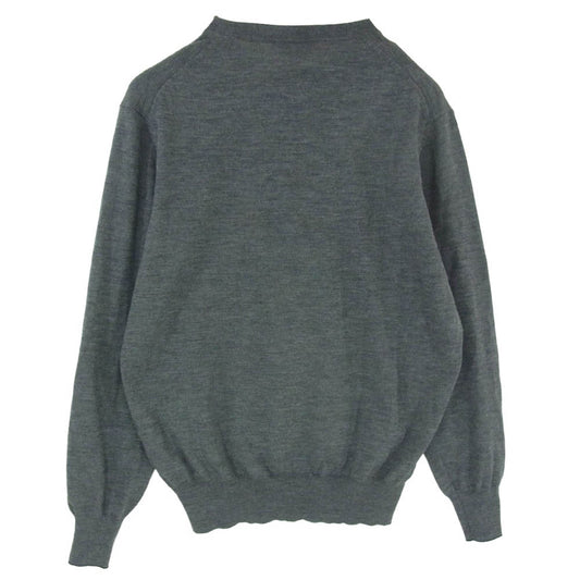 Brunello Cucinelli ブルネロクチネリ クルーネック ウール カシミヤ混 丸首 長袖 ロングスリーブ ニット グレー系 S【中古】