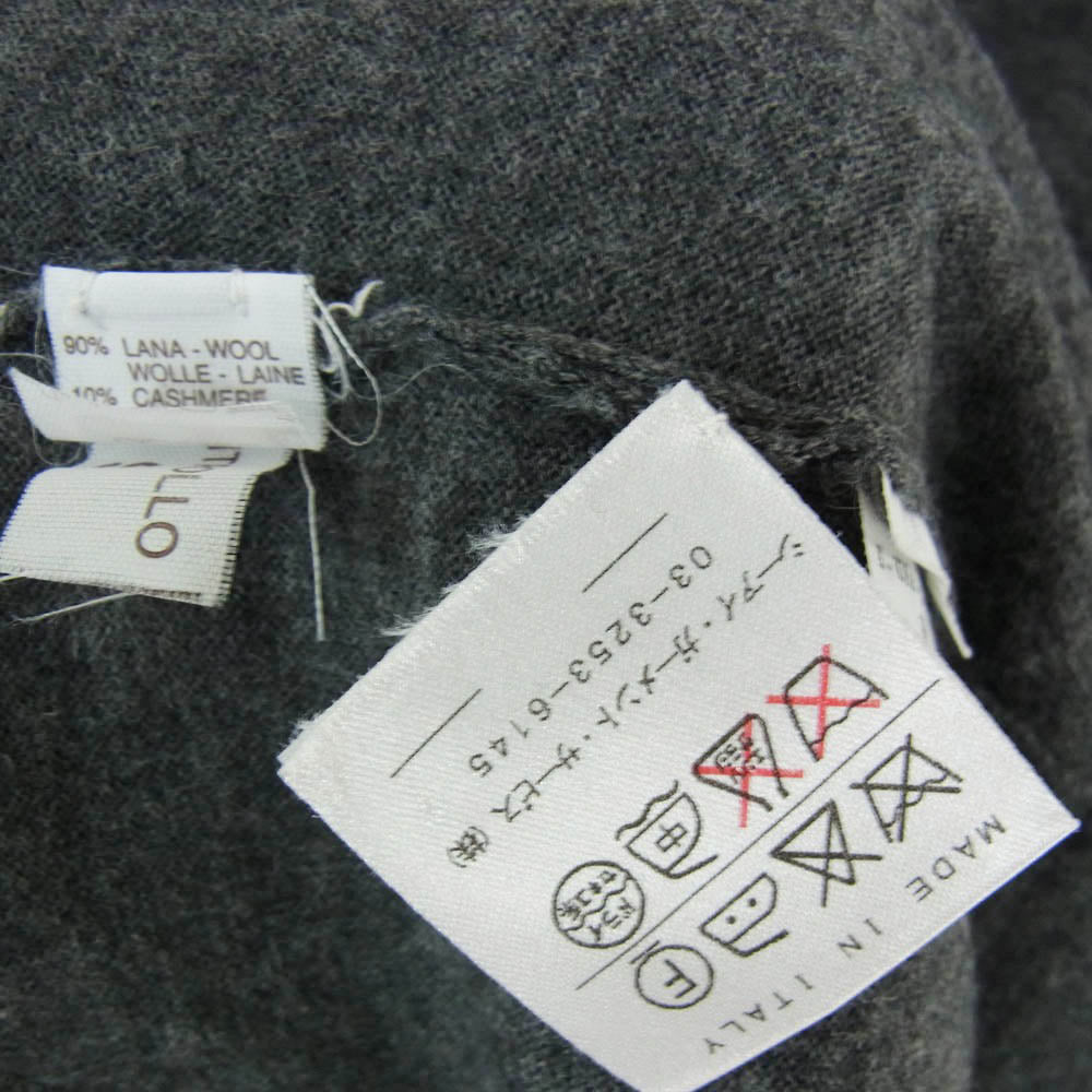 Brunello Cucinelli ブルネロクチネリ クルーネック ウール カシミヤ混 丸首 長袖 ロングスリーブ ニット グレー系 S【中古】