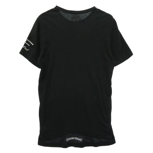 CHROME HEARTS クロムハーツ(原本無) ×The Rolling Stones ローリングストーンズ フォトプリント 半袖 Tシャツ カットソー ブラック系 M【中古】