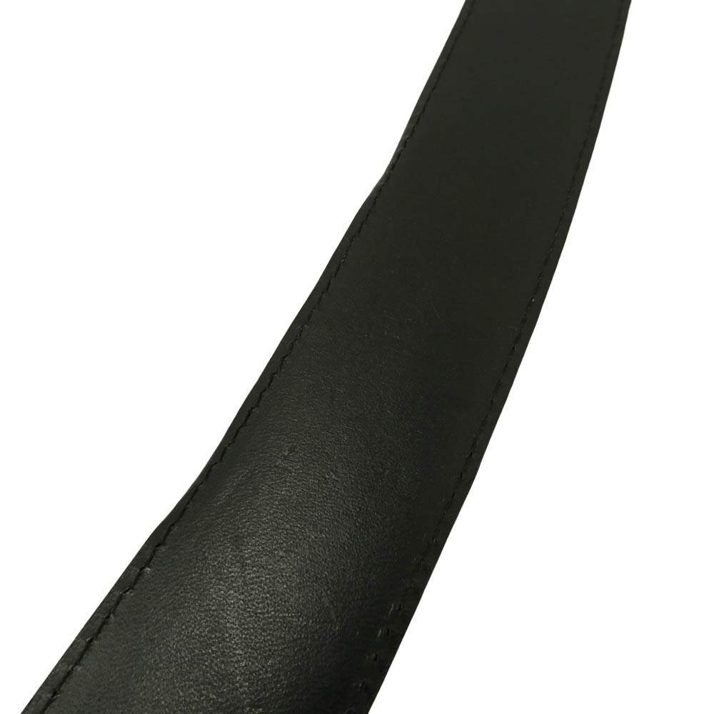 CHROME HEARTS クロムハーツ(原本無) 32 1.5 STRAP 1.5inch スクロール レーベル リベッツ レザー ベルト ブラック系 32【中古】