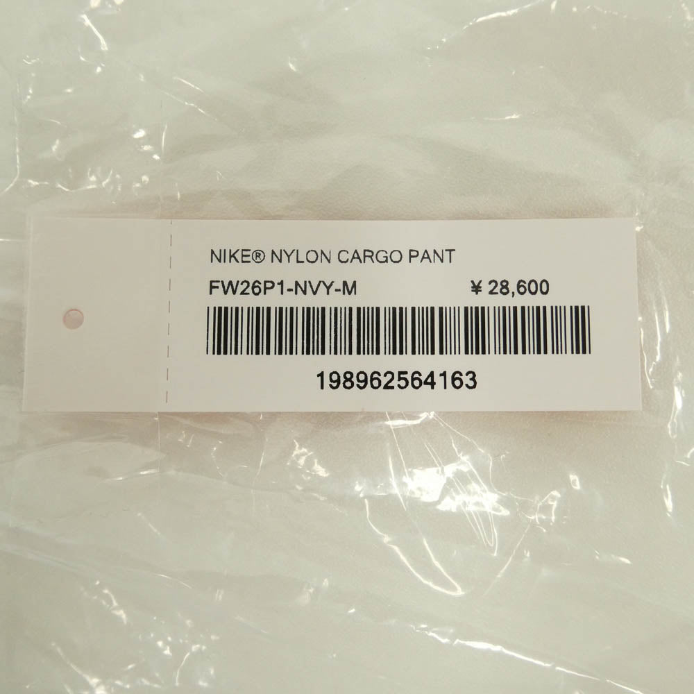 Supreme シュプリーム NIKE ナイキ 26AW × NIKE ナイキ Nylon Cargo Pant ロゴ刺繍 ナイロン カーゴ パンツ ネイビー系 M【新古品】【未使用】【中古】