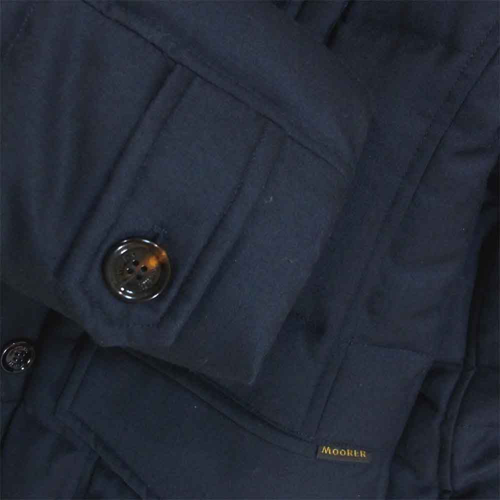 ムーレー 国内正規品 SIRO L ファー ダウンジャケット ダークネイビー系 48【中古】