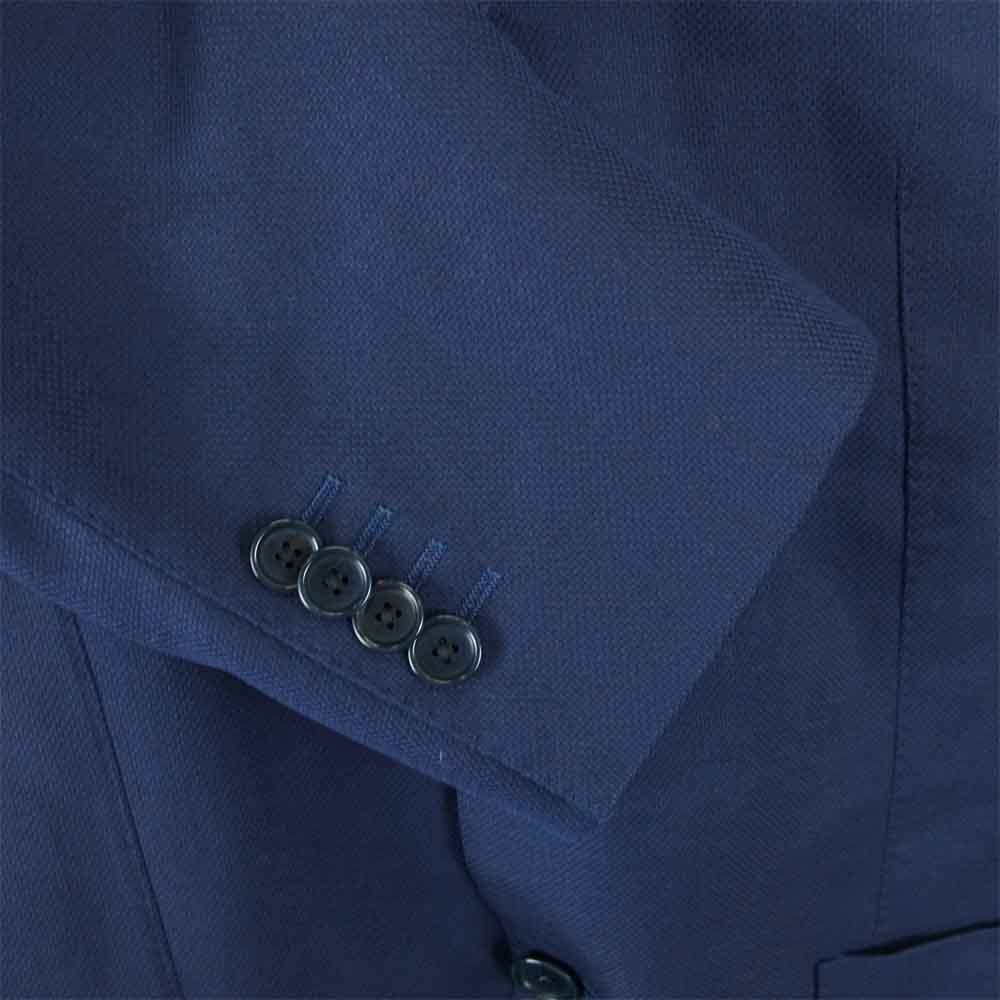 BEAMS ビームス BEAMS F ビームスエフ 鹿の子 3B テーラード ジャケット ネイビー系 93【中古】