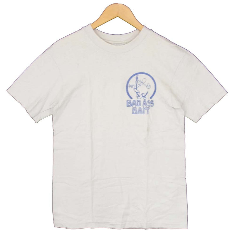 ヘインズ 80s USA製 青タグ BEEFY ビーフィー 両面 プリント Tシャツ ホワイト系 M【中古】