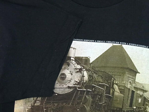 CHROME HEARTS クロムハーツ(原本無) FOTI フォティ フォト プリント ドル スカル 汽車 Tシャツ ブラック系 ブラック系 M【中古】