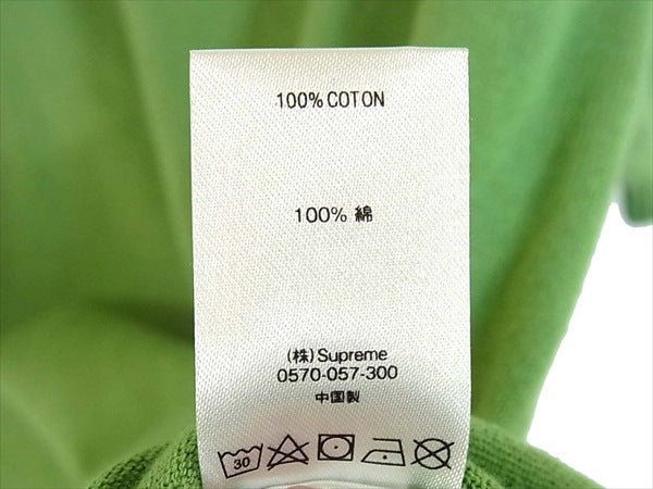 Supreme シュプリーム 17SS Knit Polo S ロゴ 刺繍 半袖ポロシャツ ポロ ポロシャツ ライトグリーン系 ライトグリーン系 S【中古】