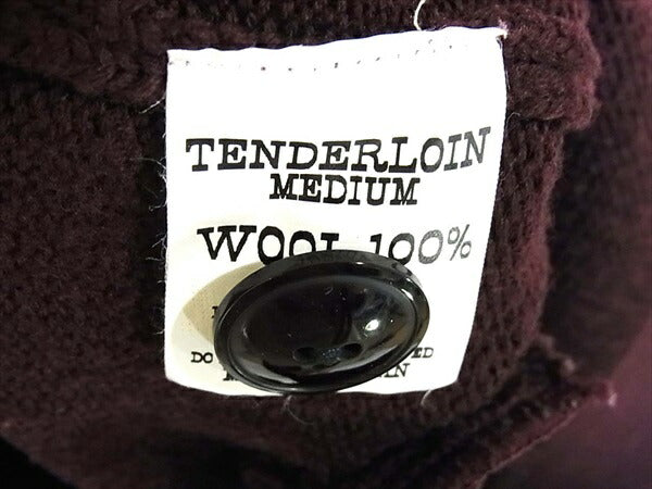 TENDERLOIN テンダーロイン T-VIRCITY CARDIGUM ウール ニット レタード カーデ カーディガン パープル系 パープル系 M【中古】