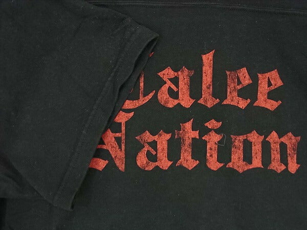 CALEE キャリー 半袖 コットン フットボール ロゴ レッド Tシャツ ブラック系 XL【中古】