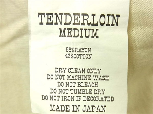 TENDERLOIN テンダーロイン T-FOOTBALL フットボール ロゴプリント 七分丈Tシャツ 七分丈 Tシャツ オフホワイト系 オフホワイト系 M【中古】
