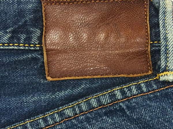 EVISU エヴィス 裏リベット 革パッチ レザーパッチ カモメペイント デニムパンツ デニム パンツ インディゴブルー系 30×35【中古】