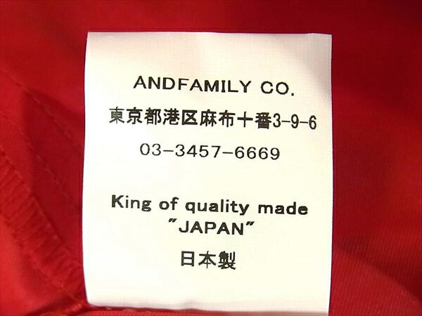 ANDFAMILYS アンドファミリー ジップジャケット ナイロン ジップ ジャケット レッド系 L【美品】【中古】