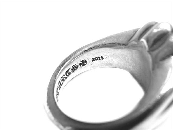 CHROME HEARTS クロムハーツ(原本無) カットアウト CHプラス ラージ 銀 リング シルバー 14号程度【中古】