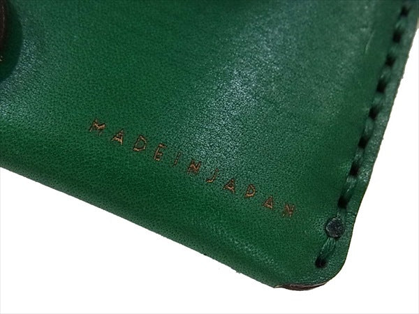 ojaga design オジャガデザイン 二つ折りレザーウォレット グリーン系 ウォレット グリーン系 グリーン系【極上美品】【中古】