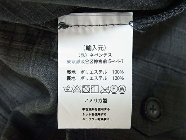 エーアイイー チェック アメリカ製 ポリエステル ボタン USA製 パンツ チャコール系 30【中古】