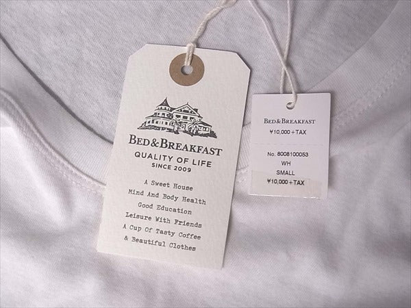 プレーンUネック レディース Tシャツ 白系 白系 S【新古品】【未使用】【中古】