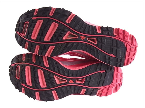 サロモン 145464 トレッキング レディース スニーカー レッド系 レッド系 24.5㎝【中古】