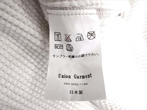 ユニオンガーメント クルーネック サーマル ワッフル メンズ カットソー 白系 38【中古】
