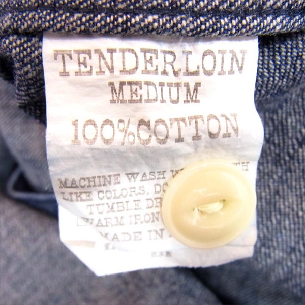 TENDERLOIN テンダーロイン T-DENIM WORK SHT デニム ワーク 長袖 シャツ デニムシャツ インディゴブルー系 インディゴブルー系 M【極上美品】【中古】