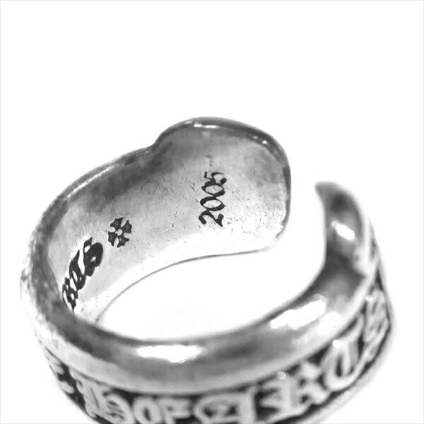 CHROME HEARTS クロムハーツ(原本無) SM SCROLL LABEL スモール スクロールラベル 925 リング シルバー 8号【中古】