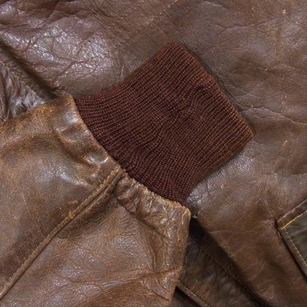 AERO LEATHER エアロレザー 観賞用 40s A-2 米軍 実物 当時物 ヴィンテージ オリジナル レザー ジャケット ブラウン系 42【中古】
