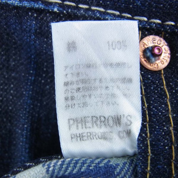 Pherrow's フェローズ 421SW スターチドウォッシュ デニム パンツ インディゴブルー系 W29 L36【中古】