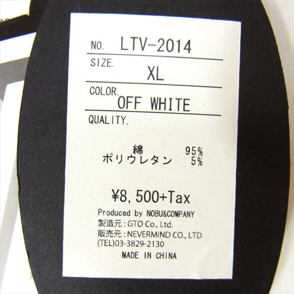 VANSON バンソン LTV-2014 LOONEY TUNES ルーニーテューンズ ベア トゥイーティー バイカー 白系 XL【新古品】【未使用】【中古】