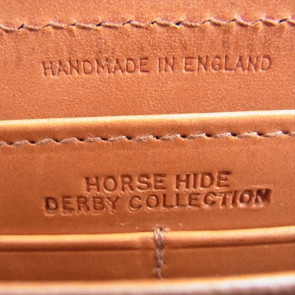 WHITE HOUSE COX ホワイトハウスコックス S1760 ダビーコレクション LONG ZIP WALLET ロング ジップ ウォレット ブラウン×タン ブラウン系【美品】【中古】