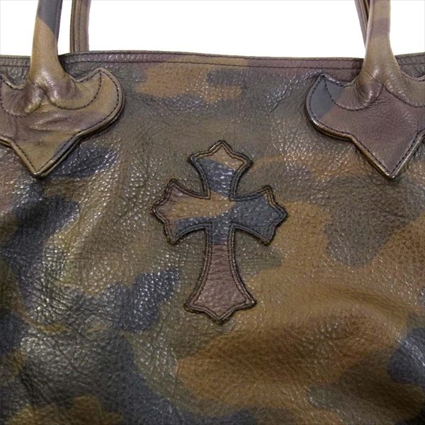 CHROME HEARTS クロムハーツ(原本無) FS TOTE タンクカモ 迷彩 レザー トート バッグ ブラウン系【中古】