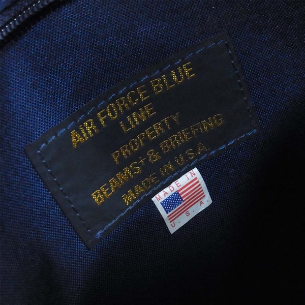 BRIEFING ブリーフィング ビームスプラス BEAMS PLUS 別注 2WAY DOCUMENT リバーシブル ケース USA製 バッグ ネイビー系【中古】
