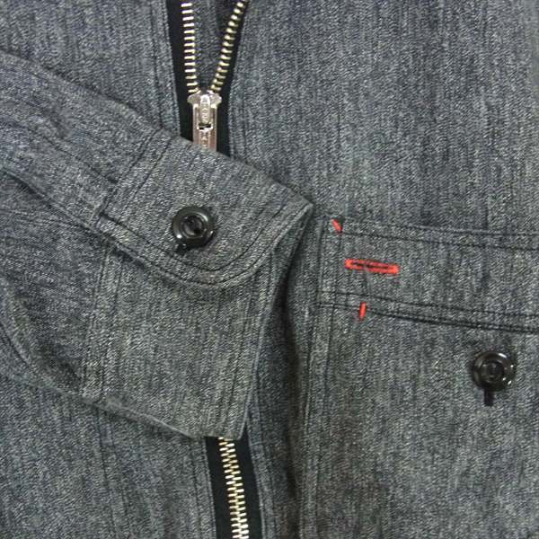 SUGAR CANE シュガーケーン SC27848 コットンコバート ハーフジップ プルオーバー 長袖シャツ グレー系 S【中古】