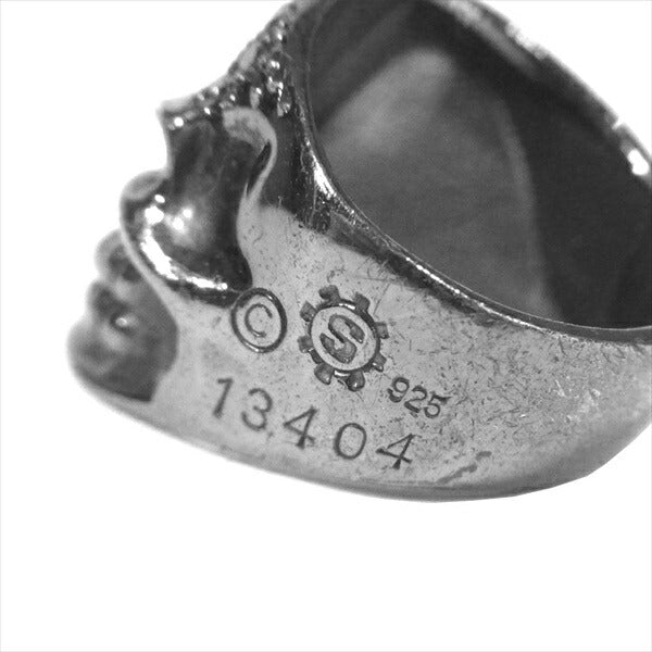 STARLIN GEAR スターリンギア 925 styler slick ster スタイラー スリックスター パヴェ ブラックダイヤ シルバーリング シルバー 11号【中古】